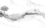 高档 灰色背景墙画 TIF分层