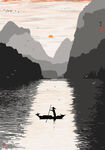 水墨山水画