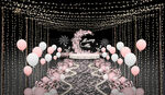 粉色婚礼仪式区