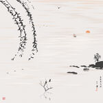 水墨花鸟山水画