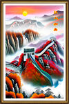 竖幅山水画