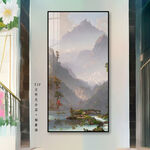 云雾山水画