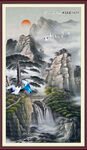 竖幅山水画