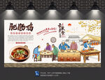 肥肠鸡背景墙
