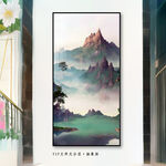 意境泼墨山水画