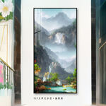 意境泼墨山水画
