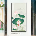 荷花抽象画