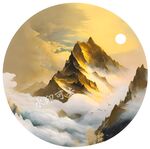 圆形山水画