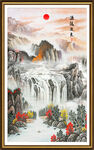 竖幅山水画