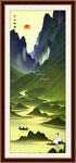 竖幅山水画