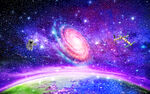 紫色星空