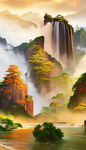 山水风景画