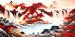 聚宝盆风水画