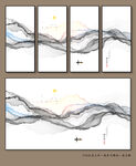 屏风水墨山水画