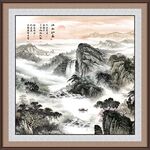 聚宝盆山水画