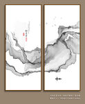 抽象水墨山水情