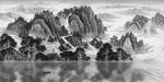 水墨山水画