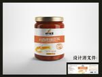 虾酱瓶贴包装效果图+平面图