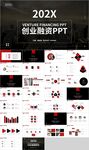 红黑色创业融资计划书PPT