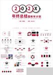 红色年终总结新年计划汇报PPT