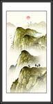 金色山水画