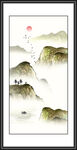 金色山水画