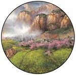 圆形山水画