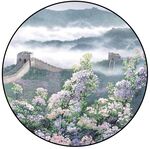 圆形山水画