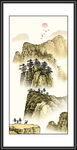 金色山水画