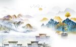 高端 爆款客厅山水 TIf分层