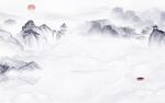 爆款 高档山水墙画 Tif分层