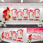 五个引领文化墙