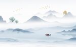 高档 爆款中式山水 tif分层