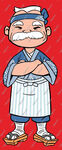 日本厨师料理卡通形象