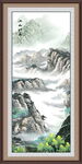 竖幅山水画 