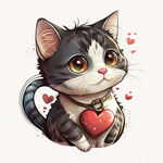 爱心小猫