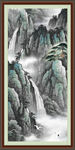 竖幅山水画