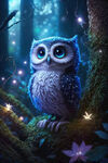 蓝色猫头鹰