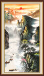 竖幅山水画
