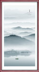 竖幅水墨山水画