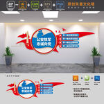 公安铁军忠诚向党文化墙