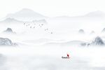 简约山水背景墙