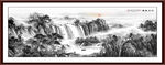 国画水墨画山水画