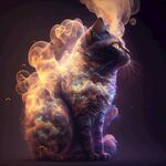 线条艺术小猫造型