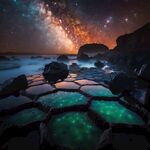海滩的夜空