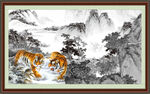 下山虎国画