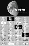 月球月亮探秘太空PPT模板