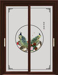 高清分层透明推拉门玻璃打印图