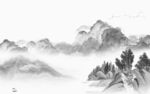 现代 中式灰色山水 TIf分层