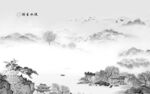 爆款 最新灰色山水 Tif分层